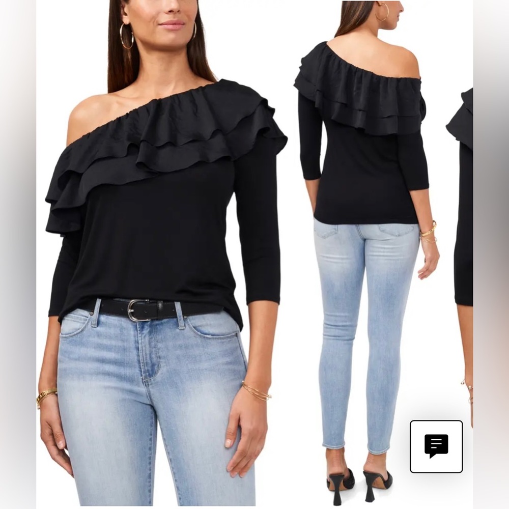 Vince Camuto one shoulder top.